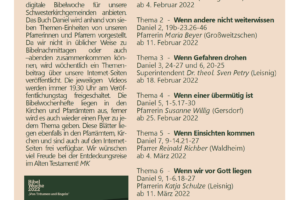 Digitale Bibelwoche der Ev.-Luth. Schwesterkirchgemeinden Hartha 2022